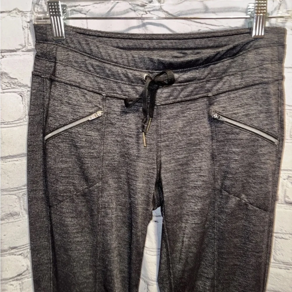 Athleta Metro Slouch Pants Womens  XSP Gray Comfort Stretch Convertible Zip Pkt